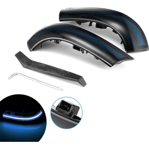 A Pair LED Dynamic Turn Signal Lights For VW Golf 5 EOS Jetta MK5 Passat B6 Sharan Rearview Mirror Indicator Car Blinker Lamp