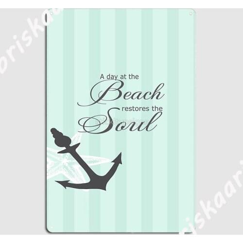 Beach House Beach House Blanket Pillow Ocean Home Ocean Sea Foam Metal Sign Mural Painting Cave pub Tin sign Posters