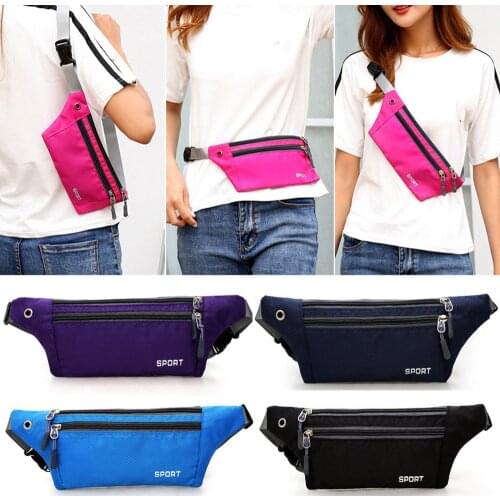 1pc Professional Running Zip Bag Waterproof Sports Chest Shoulder Bags Belt Bum Pouch Unisex Waistbag Hiking Outdoor Accessories