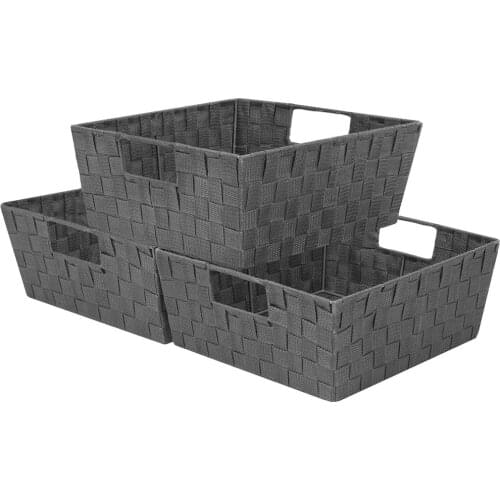 Rectangular Storage Basket Organizer Houseware Eco-Friendly Closet For Shelf Clothes Sundries Container