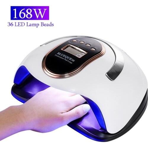 168W Nails Dryer Gel Polish Drying Lamp 36 UV LED Nail Lamp Dual Power Quick Drying With Auto Sensor Manicure Salon Lamp
