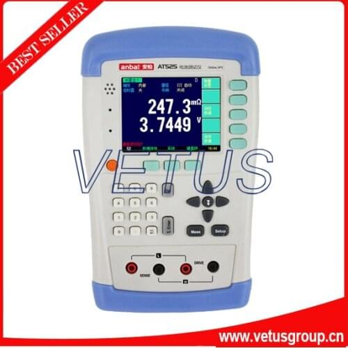 AT525 battery internal resistance tester with TFT-LCD Display