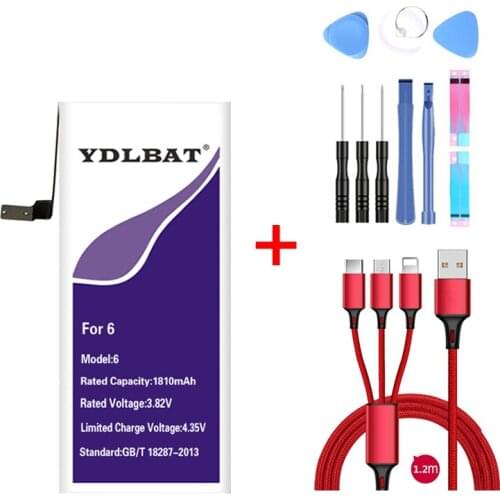 YDLBAT 1810mAh High Capacity Battery for iPhone 6 for iphone6 free Tool Kits+Battery sticker