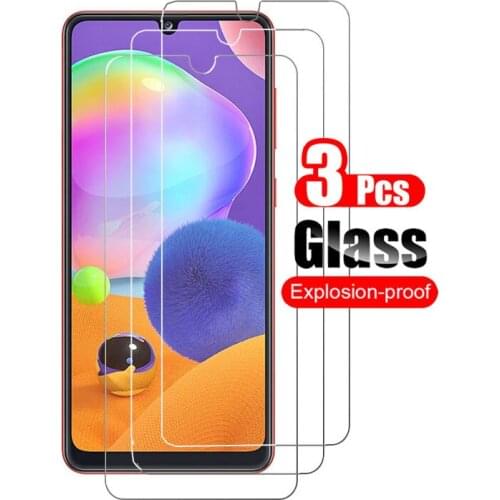 3Pcs For Samsung Galaxy A31 Tempered Glass Screen Protector Clear On For Samsung Galaxi A31 Film Anti-Scratch Toughened Glass