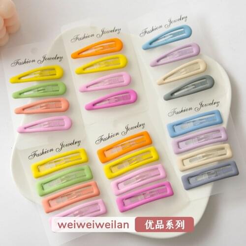 Free shipping women Neon color 4pcs/set BBpin hairclips girls hairpins snap clip ladys hair accessories