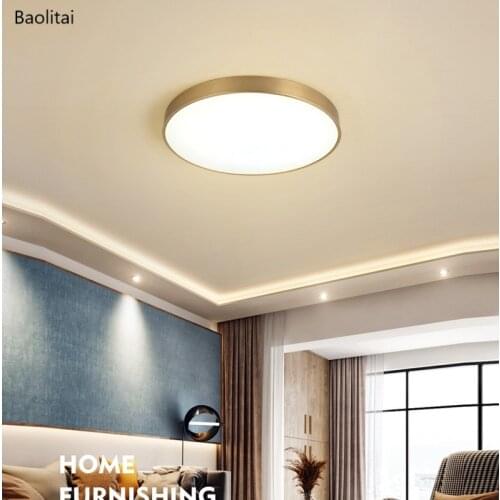 Golden Ceiling Light Led Modern Simplicity Nordic Round 12W18W 220V Living Room Bedroom Aisle Balcony Study Kitchen Lamp