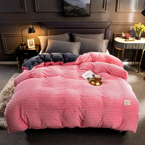 1Pieces Winter Double-sided Fluffy Flannel Flannel Velvet Warm Double Layer Duvet Cover Quilt Cover Soft Comfortable Bedding #s
