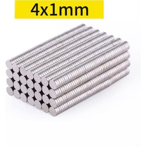 10/20/50/100pcs Neodymium Magnets 4mm x 1mm Round Rare Earth Ring Disk Strong Craft Magnets N35