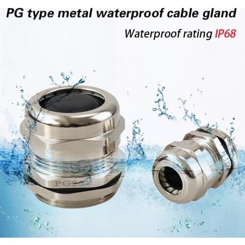 2PC/5PC PG7 Nickel Brass Metal IP68 Waterproof Cable Conduit Glands Connector Wire Glands Connection For 3-6.5mm Cable PG9 PG11