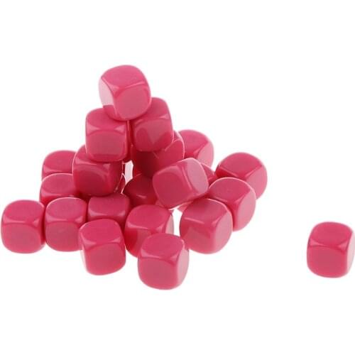 20pcs 16mm Dice Filleted Corner Blank Dice DIY Engravable Dice 6 Sided Poker Game Dice Board Game