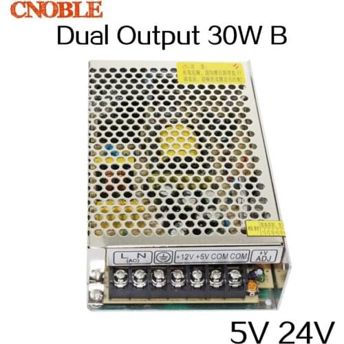 30W Dual output 5V 24V Switching power supply AC to DC DC2.2A DC1A