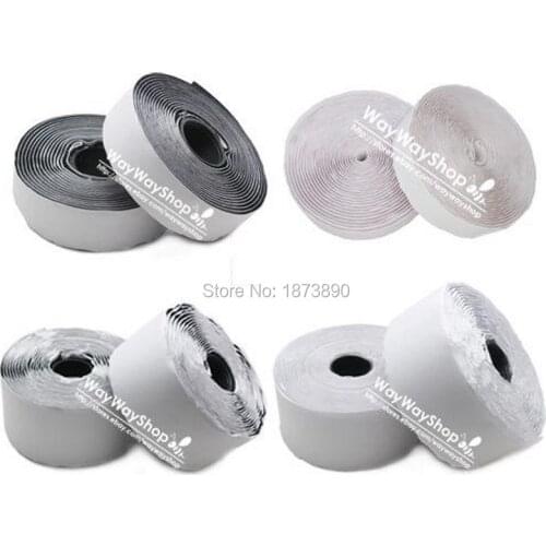 5 yard 2'' 50mm Self Adhesive Hook Loop Tape Strong adhesive backing hard soft side High quality White