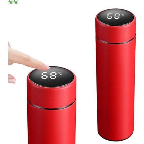 500ml Intelligent Thermos Bottle Vacuum Flasks Temperature Display Stainless Steel Insulated Water Bottle Coffee Mug Thermo Cup