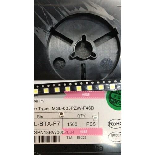 500PCS/Lot 1W 3535 3v SMD LED Beads Cold white 90Lm High power for LCD/TV Backlight LED