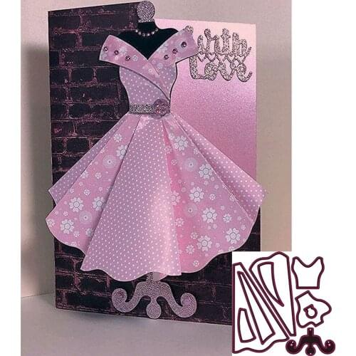 9PcsSet Cute Princess Dress Metal Dies Scrapbooking Metal Cutting Dies 2018 Craft Stamps die Cut Embossing Card Making Stencil