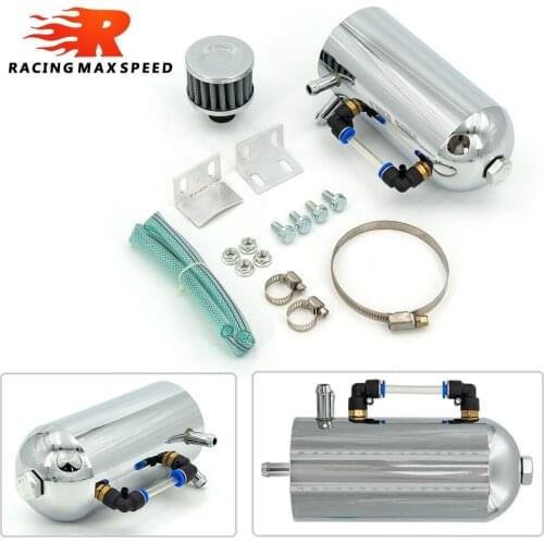 Aluminum Car Styling Universal Oil Catch Tank Reservoir Engine Fuel Seperator Can with Air Filter 500ml 3*10MM