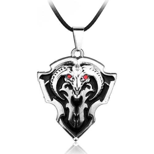 Dongsheng DOTA 2 The Vanguard Shield Necklace Statement Rope Necklace for Women Men Jewelry Punk Style