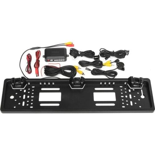 Car License Plate Frame Europe Frame Rearview Camera Car Number Plate License Holder Reversing Radar Detector