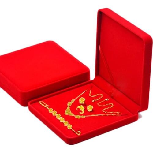 Velvet Jewelry Box for Ring Necklace Earring Jewelry Set Gift Box Bracelet Storage Jewelry Organizer Case Tray Holder Storage