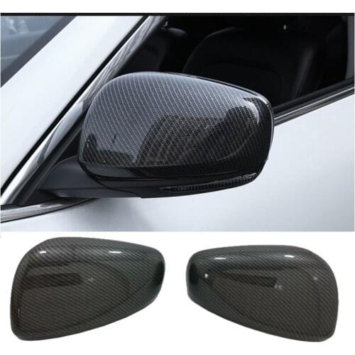 For Renault Koleos 2016 2017 ABS Carbon fiber style Door Side Rear View Rearview Mirror Overlay Case Cover Trim Car Styling 2pc