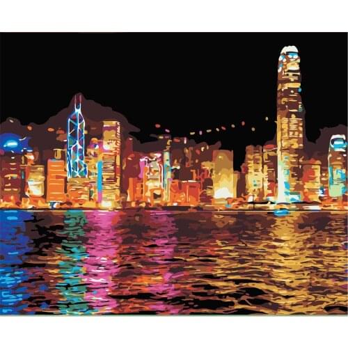 Flame True Girl With Beautiful Sea Diy Canvas Painting By Numbers Modern Acrylic Abstract Oil Paint By Numbers Picture Wall