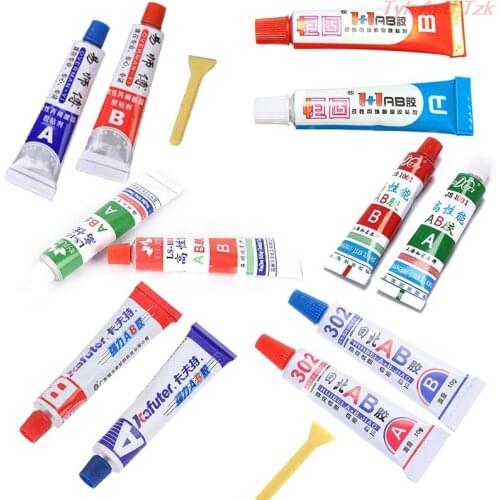 Good 2PC/set Super Strong Epoxy Clear Glue AB Adhesive Cold Weld Plastic Metals Glass Rubber
