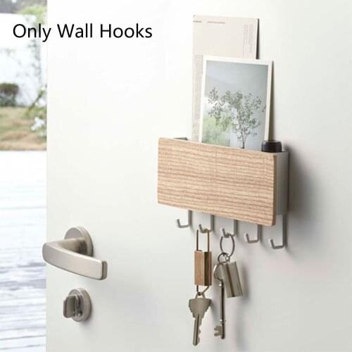 Space Saving Home Wall Hook Storage Rack Vintage Key Wooden Hanger Hallway Home Decorative Bedroom Door Vintage Hooks