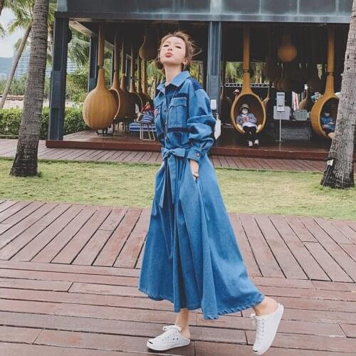 KUANGNAN Fashion Denim Dresses