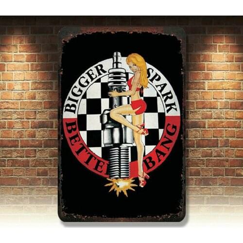 Retro Poster Vintage Metal Tin Sign Garage Plates Pub Wall Customization Decor