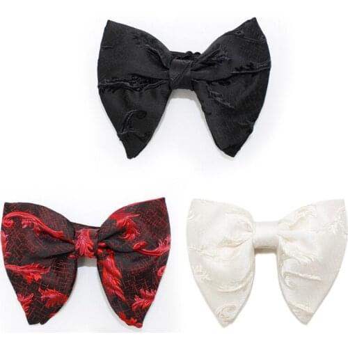 GUSLESON Fashion Luxurious Print Bow Tie For Men Women Classic Big Bowtie For Party Wedding Bowknot Adult Mens Gift Bowties