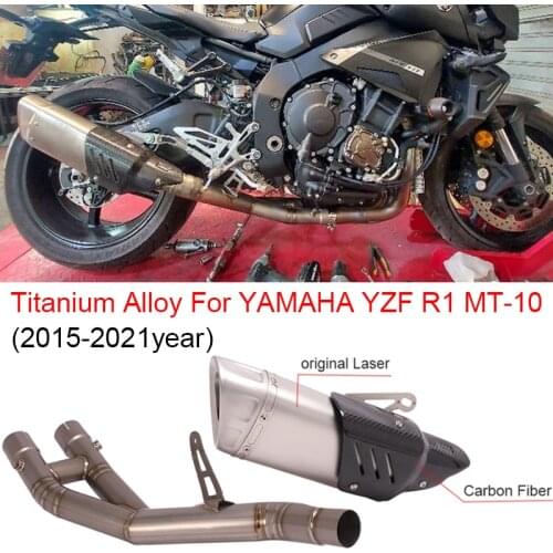 Motorcycle Exhaust System Modified Muffler Tube Escape Moto Exhaust Slip On For Yamaha YZF-R1 MT-10 2015 2016 2017 2018-2021year