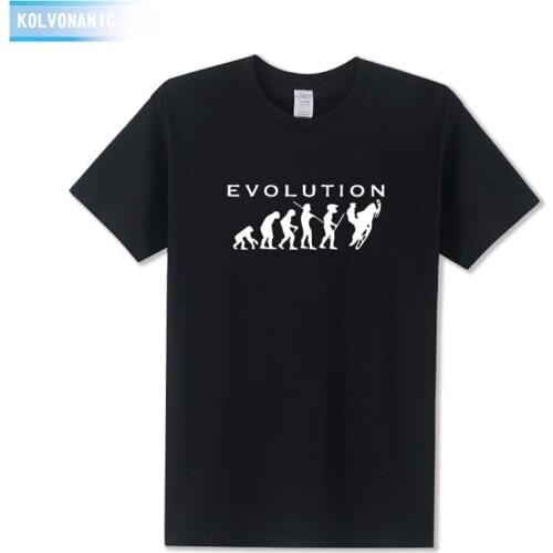 Tracksuit For Mens T Shirts Fashion 2019 Human Evolution Snowmobiles Funny Printed t-Shirt Men Short Sleeve Cotton Tees Tops