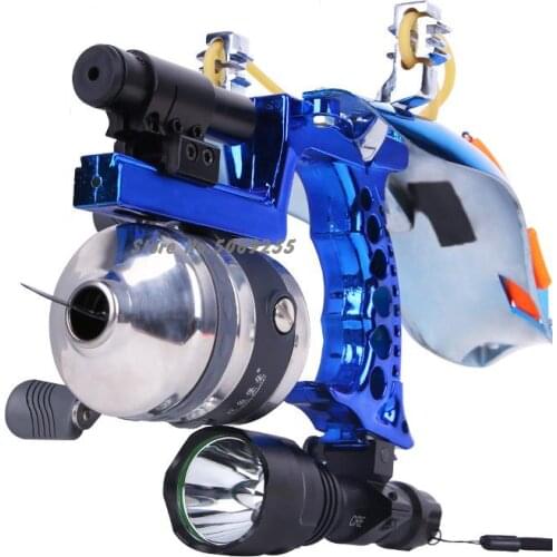 Outdoor Laser Slingshot Powerful Velocity Dart Shoting Fish Night Hunting Catch Fish Infrared Launcher Aiming Catapult Set