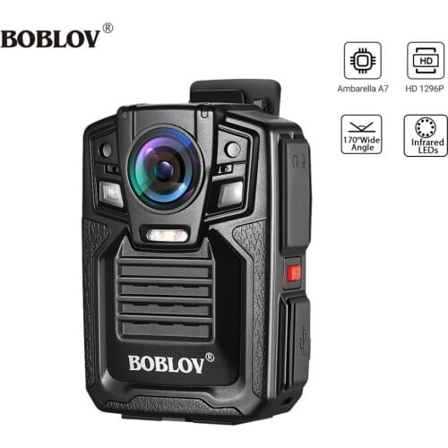 BOBLOV HD66-02 1290P Body Worn Camera Police 32GB/64GB Security External IR Infrared Lens mini Security cam gizli kamera