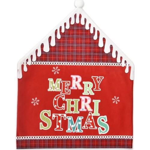2020 New Cute Merry Xmas Letter Print Dining Chair Caps Slipcovers Christmas Chair Cover for Home Party Décor