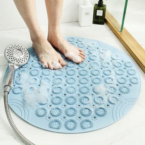 2020 New round bathroom anti-slip mats Home bathroom shower room suction cups massage mats Anti-Slip Bath mat