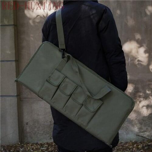 New Tactical Hunting Shoulder Bag Airsoft Rifle Cases Shotgun Gun Carry Bag Military Wargame Accessories 4 Pouches Shoulder Bags