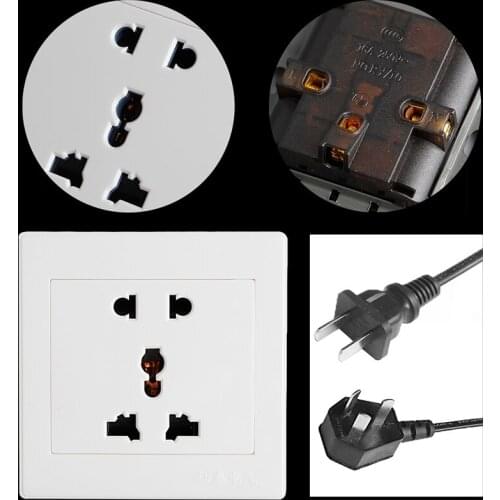 P15D Universial 5 Hole Electric AC Power Outlet Panel Plate Wall Charger Dock Socket