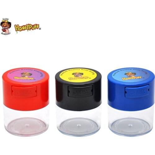 HONEYPUFF 135ML Acrylic Airtight Multi-Use Vacuum Seal Portable Storage Container For Dry Coffee, Tobacco And Herbs Storage Case