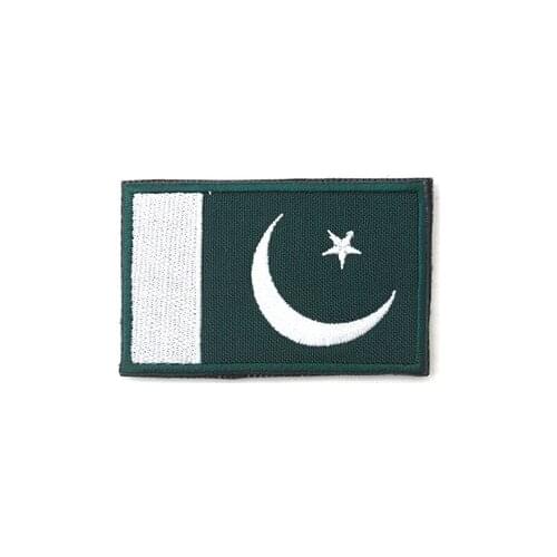 Pakistan flag the patch 3D stickers Personality Embroidery design badges customized for clothes clothing Hook/Loop 8*5CM