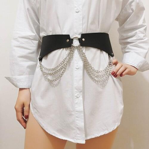 Usexy Lingerie Waist Chain Belt Body Bondage Leather Harness Garters Suspender Underwear Straps Street Goth Accessories портупея