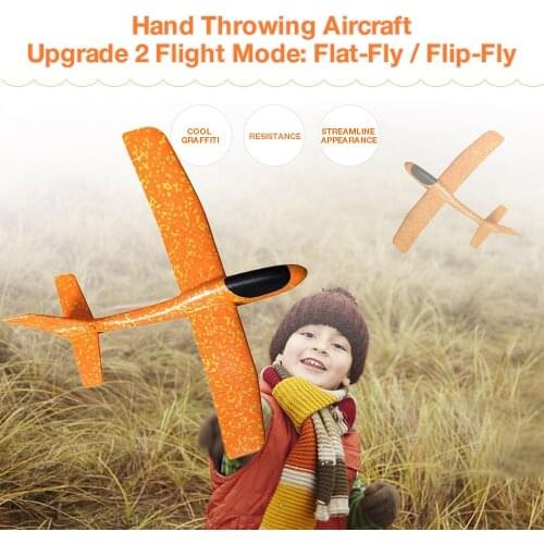 DIY Throw Glider EPP Foam Airplane Hand Throw Airplane Outdoor Glider Plane Kids Gift Toy 48CM Interesting Toys