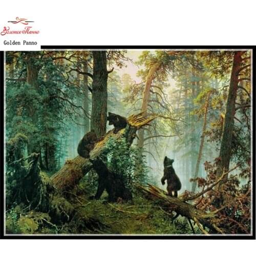 Embroidery,Diamond mosaic,DIY 5D Diamont painting,3D Diamond stitch,Diamond Embroidery Rhinestone Christmas Bears Cross Stitch