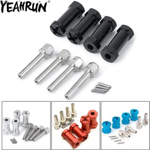 YEAHRUN 4PCS/Set 12mm Wheel Hex Extended Adapter 15/20/25/30mm for 1:10 RC Crawler AXIAL SCX10 Traxxas TRX4 Parts