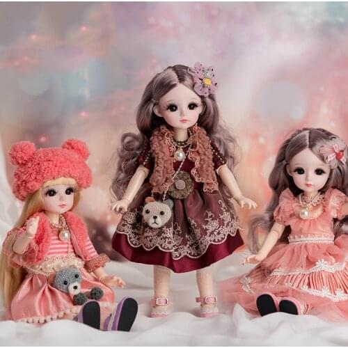 1/6 BJD Doll Full Set Female Body Baby Dolls With Clothes Hairs Eyes Makeup Dolls Kpop Idol Surprise Toys Gifts For Kids Girls