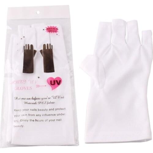 1 Pair UV Glove Nail Art Gel Anti UV Glove UV LED Lamp Nail Dryer Light Radiation Nail Art Dryer Tools