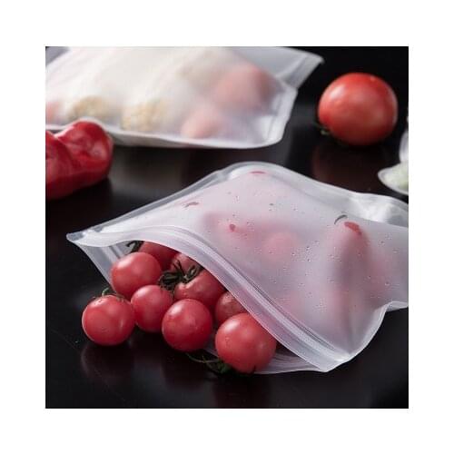 10Pcs/Set Silicone Storage Bag Food Storage Containers Reusable Silicone Food Storage Bags Stand Up Zip Shut Bag Cup Fresh Bag
