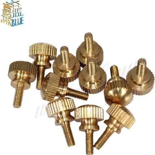10pcs M3 M4 Brass Round High Head Screwdriver Hand Tighten Screws Twist Bolts High Quality