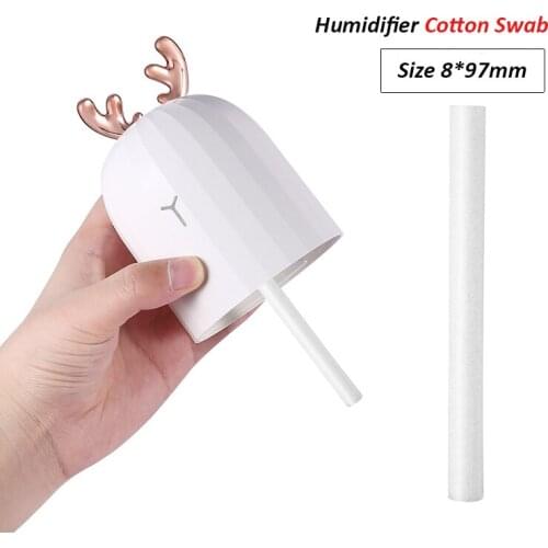10 Piece 8mm*97mm Air Humidifiers Filters Cotton Swab for Car Home Ultrasonic Humidifier Mist Maker Aroma Diffuser Replace Parts