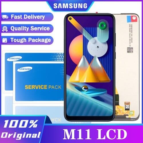 100% Original 6.4'' for Samsung Galaxy M11 SM-M115F SM-M115F/DSN LCD Display Touch Screen Digitizer Assembly Repair Parts